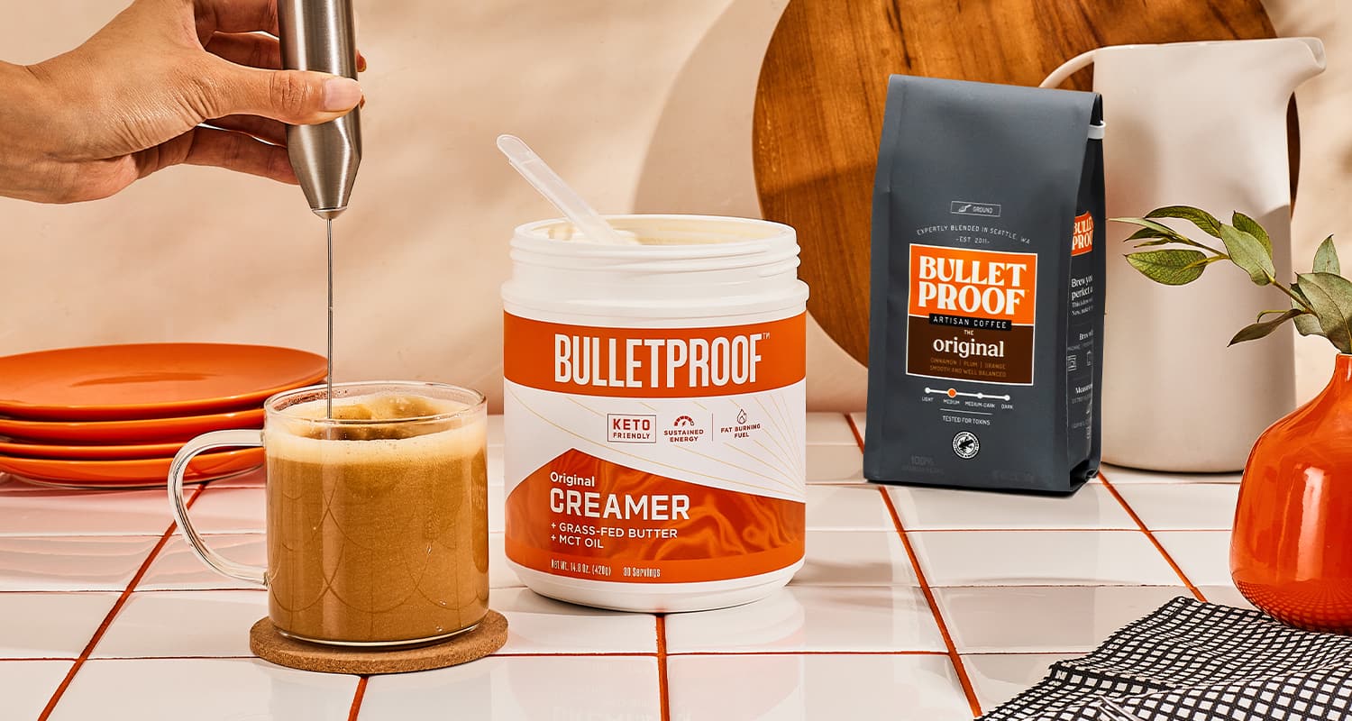 making bulletproof coffee with enhanced creamer