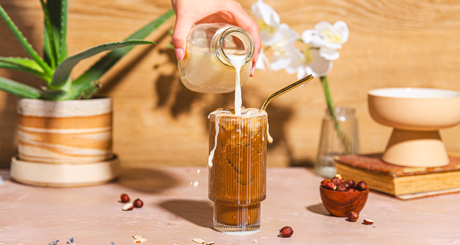 iced nutty almond coffee