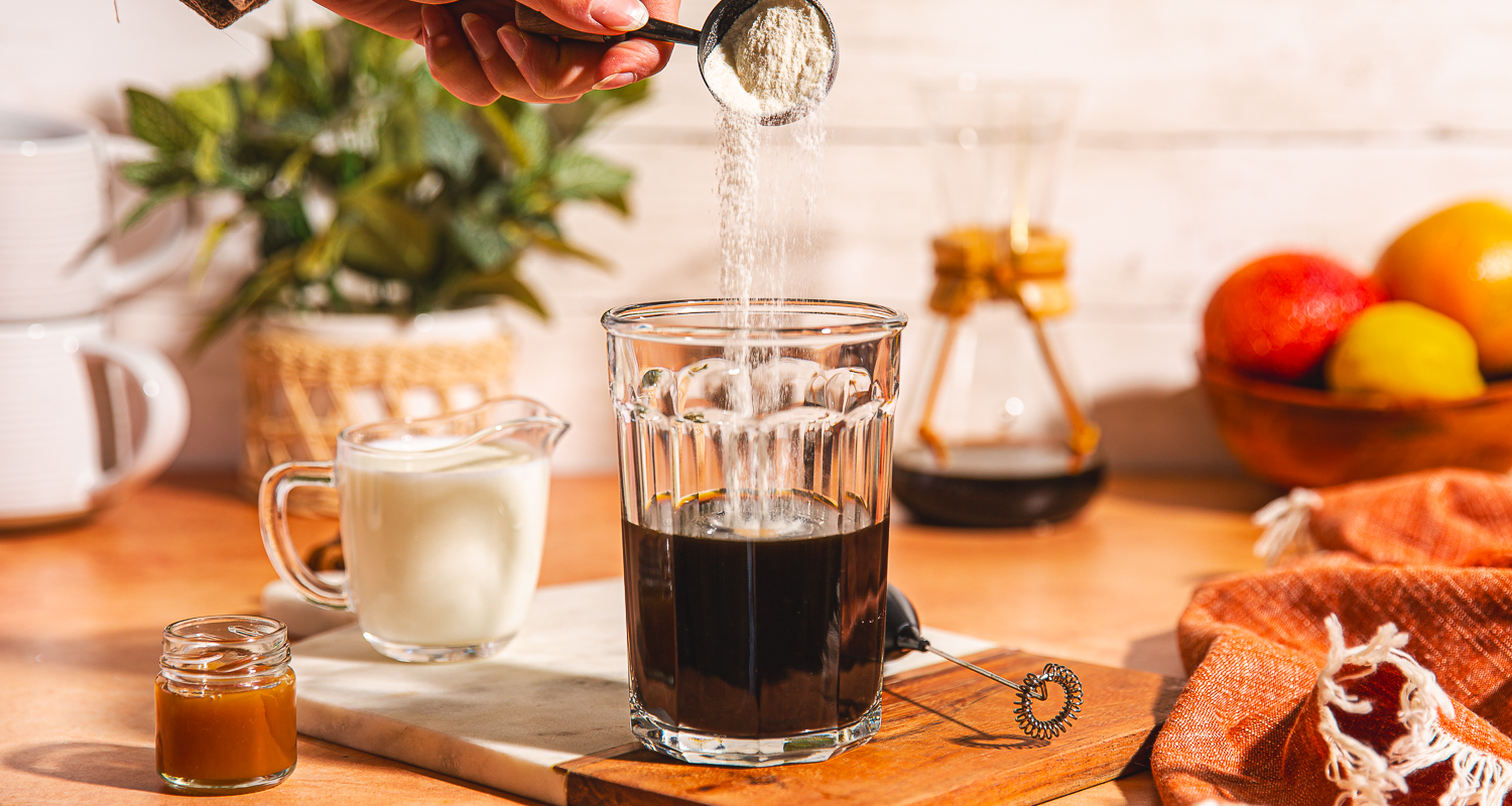 protein powder going in coffee