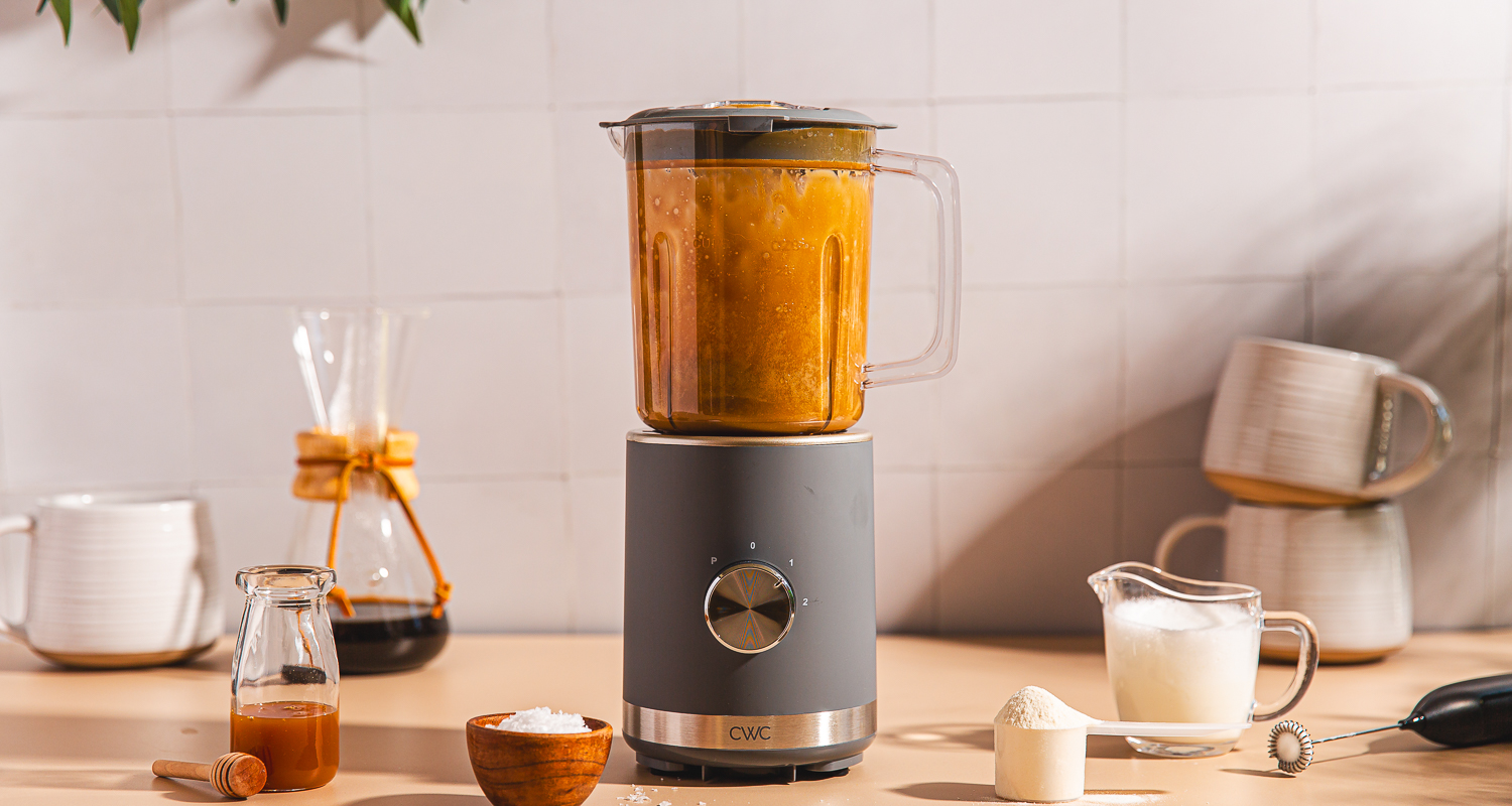 protein coffee in blender