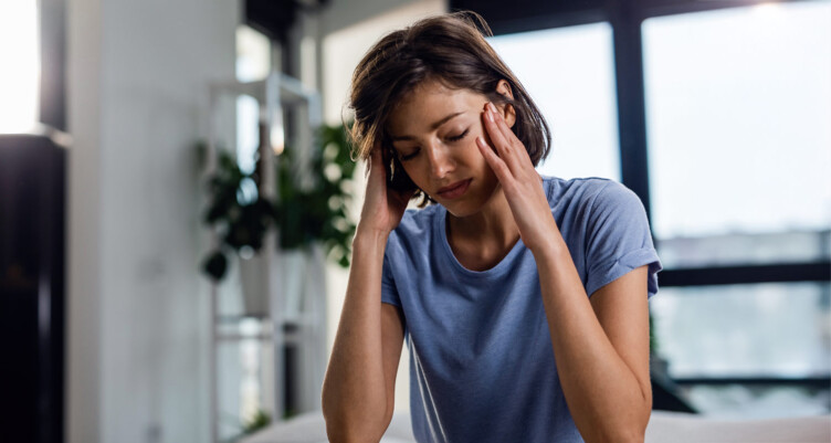 person who is anxious or stressed