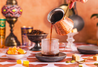 turkish coffee pot pouring