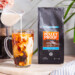 milk pouring into cold brew coffee