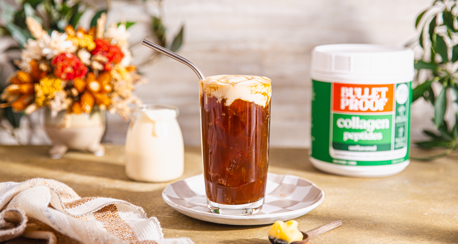 cold brew topped with collagen cold foam