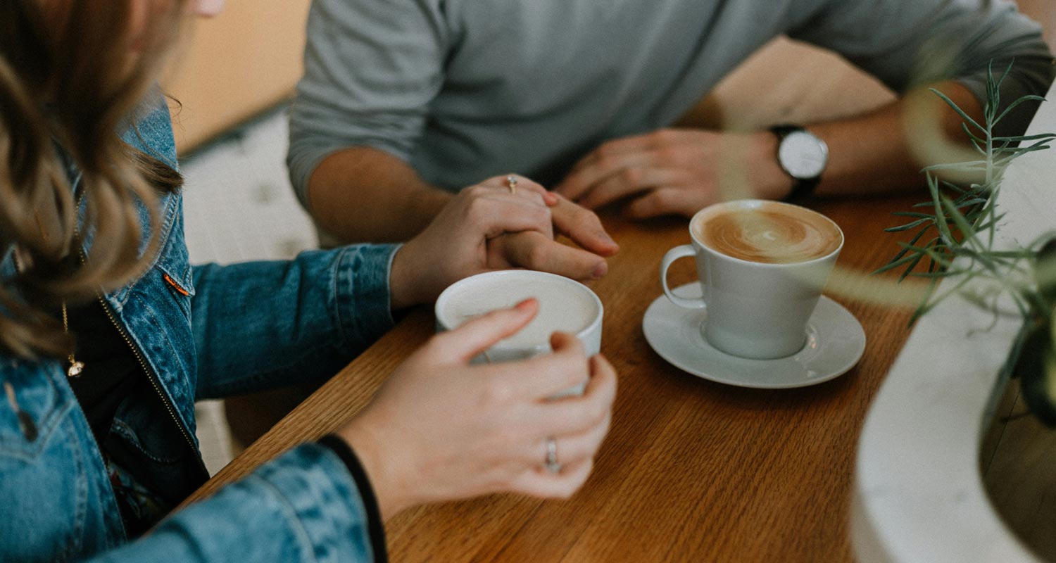 person drinking coffee