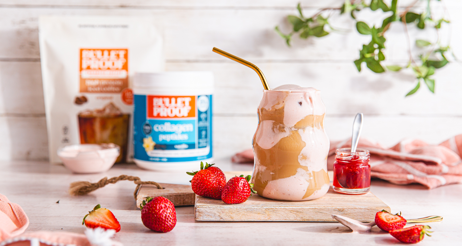 Bulletproof strawberry cloud coffee